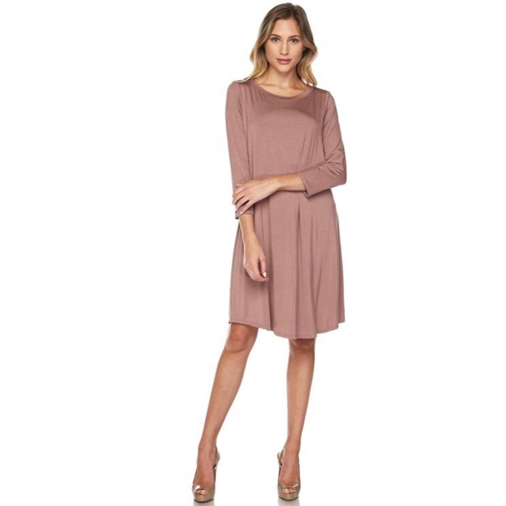 Claire Tunic Dress in Mauve